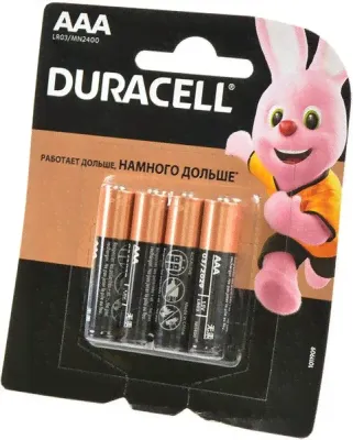 Элемент питания DURACELL Basic AAA MN2400 LR03 (упаковка)