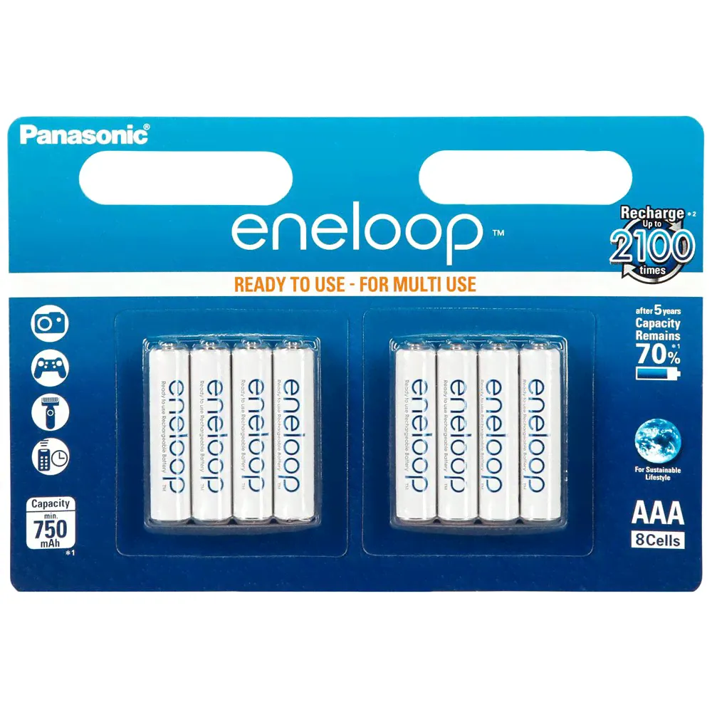 8 Micro AAA 750mAh Аккумуляторы