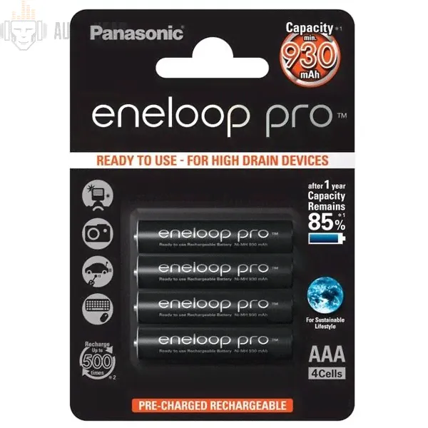 AAA - Panasonic Eneloop 930 mAh (4 штуки) BK-4HCDE/4BE 83525-0