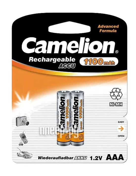 Аккумулятор AAA - Camelion NH-AAA1100BP2 1100 mAh Ni-MH (2 штуки)