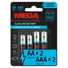 Батарейки Promega AA/LR06 (2шт) + AAA/LR03 (2шт) 1420753