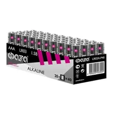 Элемент питания алкалиновый AAA/LR03 1.5В Alkaline Pack-40 (уп.40шт) ФАZА 5023024
