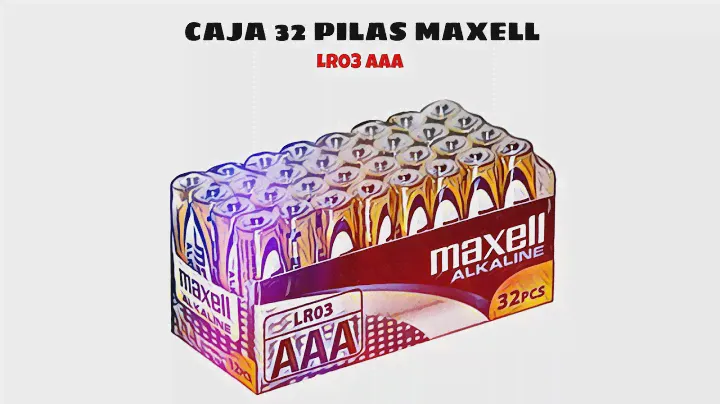 Caja 32 Pilas Maxell LR03 AAA distribuido por CABLEPELADO ®