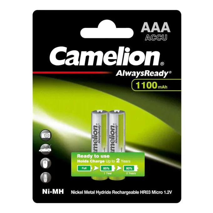 Батарейки Camelion Always Ready AAA аккумуляторные 2 шт