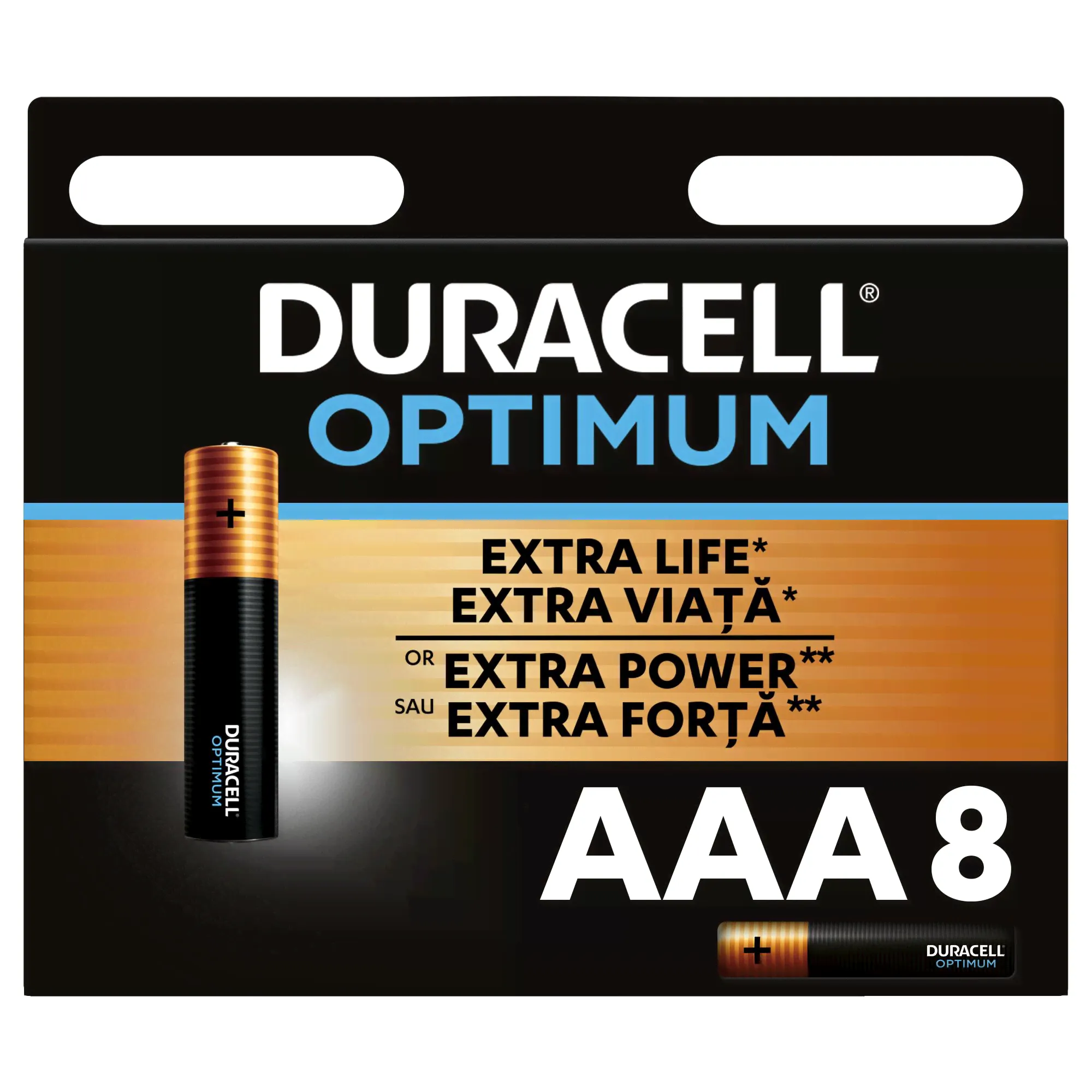 Батарейки Duracell Optimum AAA 8шт 5014070-0