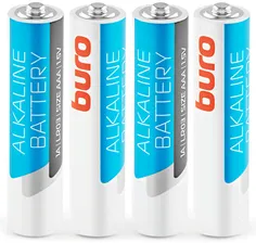 Батарея Buro Alkaline LR03 AAA (4шт/уп)