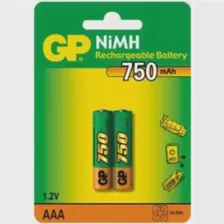 Аккумулятор AAA GP R03 /75AAAHC NiMH 750 mAh BP-2 (кратно 2)