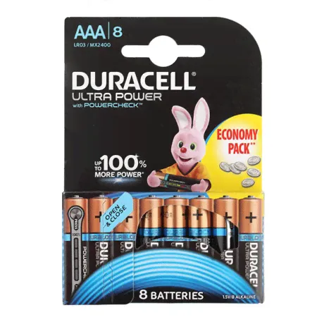 Батарейка Duracell Ultra Power LR03-8BL MX2400 AAA (8шт.)-0