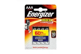 Батарейка Energizer Max+Power Seal AAA/LR03 4шт/уп