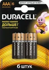Батарейки AAA DURACELL LR03 BL6 (набор из 6 батареек)