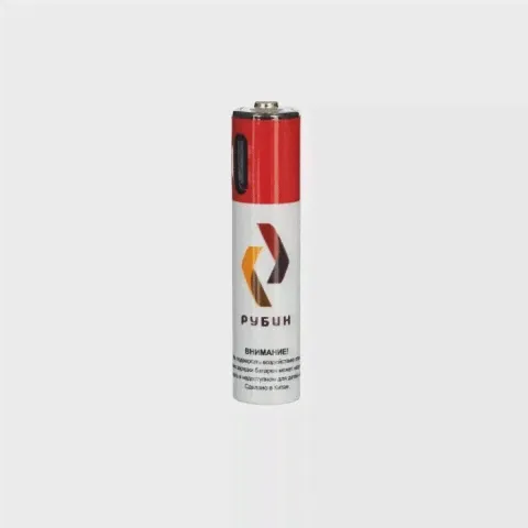 Аккумуляторная батарейка Рубин Li-ION AAA, 600mWh, 1,5В, кабель для зарядки Type-C (4шт)-1