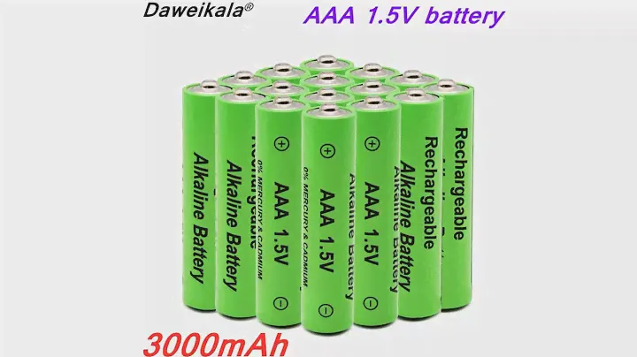 Щелочные аккумуляторные батарейки AAA, аккумуляторные батарейки 1,5 В, 3000 мА · ч, для