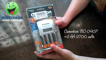 Распаковка Зарядного устройства для аккумуляторов Camelion BC-0907 +4 АА 2700 мАч из Rozetka.com.ua