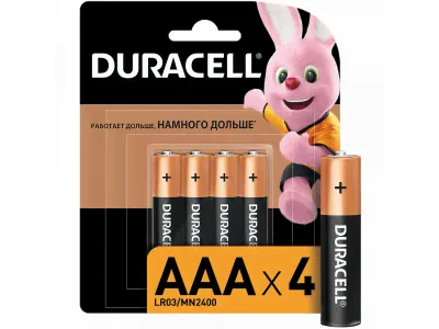 Батарейки алкалиновые Duracell Basic AAA LR03 4 шт.-0