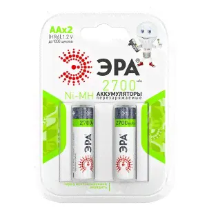 Аккумулятор AAA ЭРА HR03-2BL 1000mAh (упаковка 2шт) 5055398601594-2
