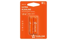 Батарейка щелочная Airline, AAA (LR03), 1.5В, 2 шт, арт. AAA-02