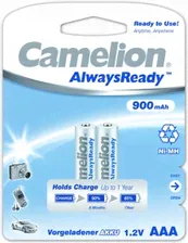 Camelion Always Ready AAA- 900mAh Ni-Mh BL-2 (NH-AAA900ARBP2, аккумулятор, 1.2В)