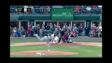 Bryce Harper home run in first AAA at-bat rehab assignment after injury.