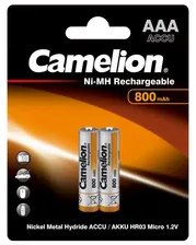 Аккумулятор AAA/R03 NI-MN 800мА.ч BP-2 металлик (блист.2шт) Camelion 3674