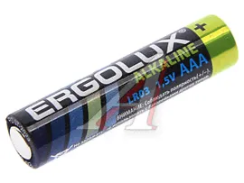 Батарейка AAA LR03 1.5V блистер 2шт. (цена за 1шт.) Alkaline ERGOLUX