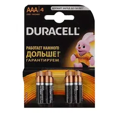 Батарейки AAA Duracell LR03 BL 4 (блистер 4 шт)