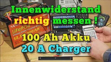 100 Ah Akku, Ri richtig messen, 20A Charger